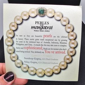 Pearl necklace and earrings